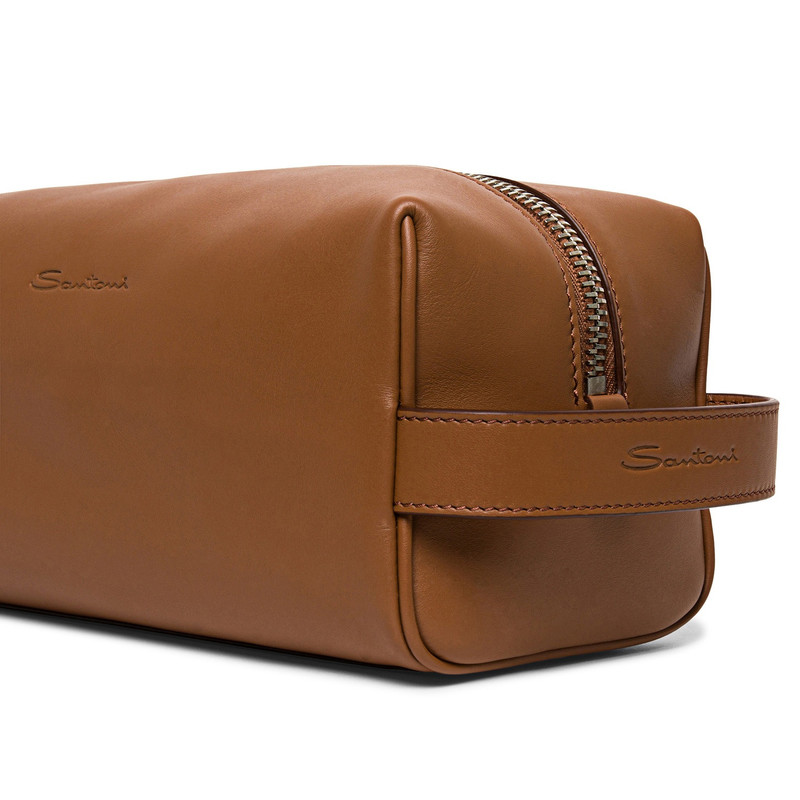 Brown leather pouch 5