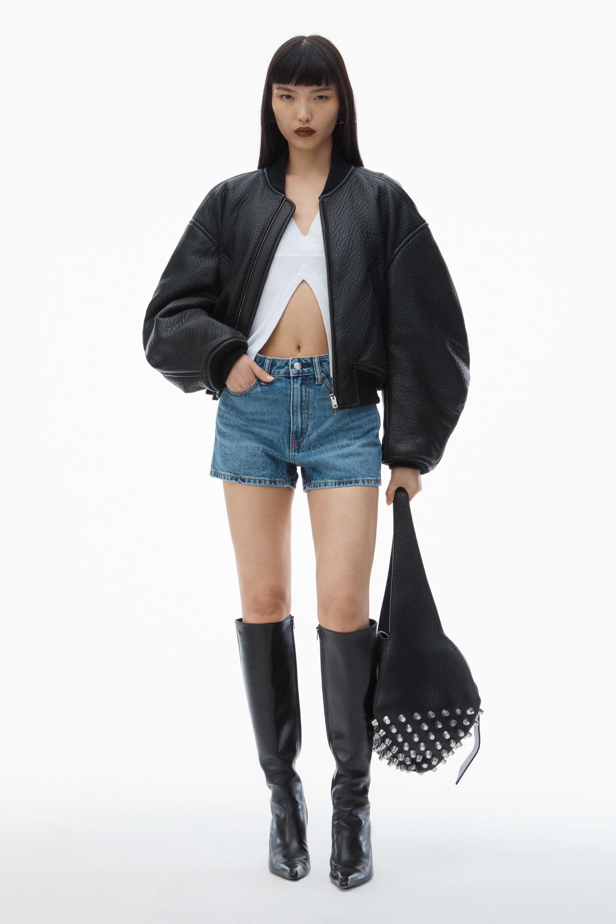 SHORTY HIGH-RISE SHORT IN DENIM - 2