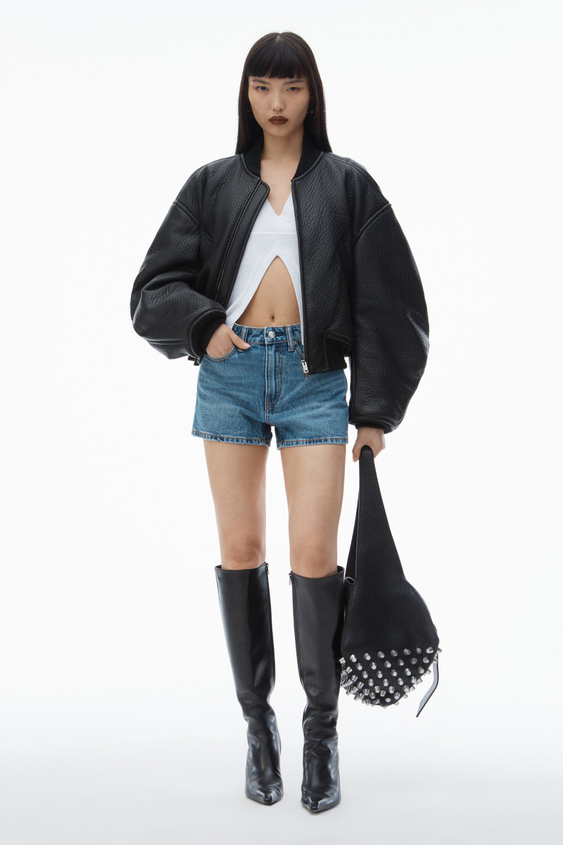 Alexander Wang SHORTY HIGH-RISE SHORT IN DENIM outlook