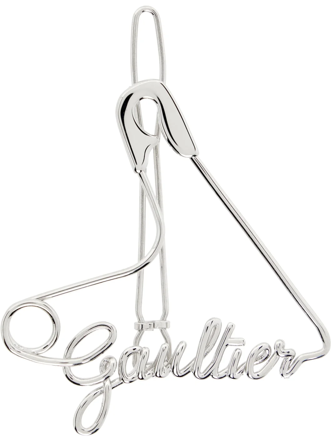 Silver 'The Heart Safety Pin' Hair Clip - 1