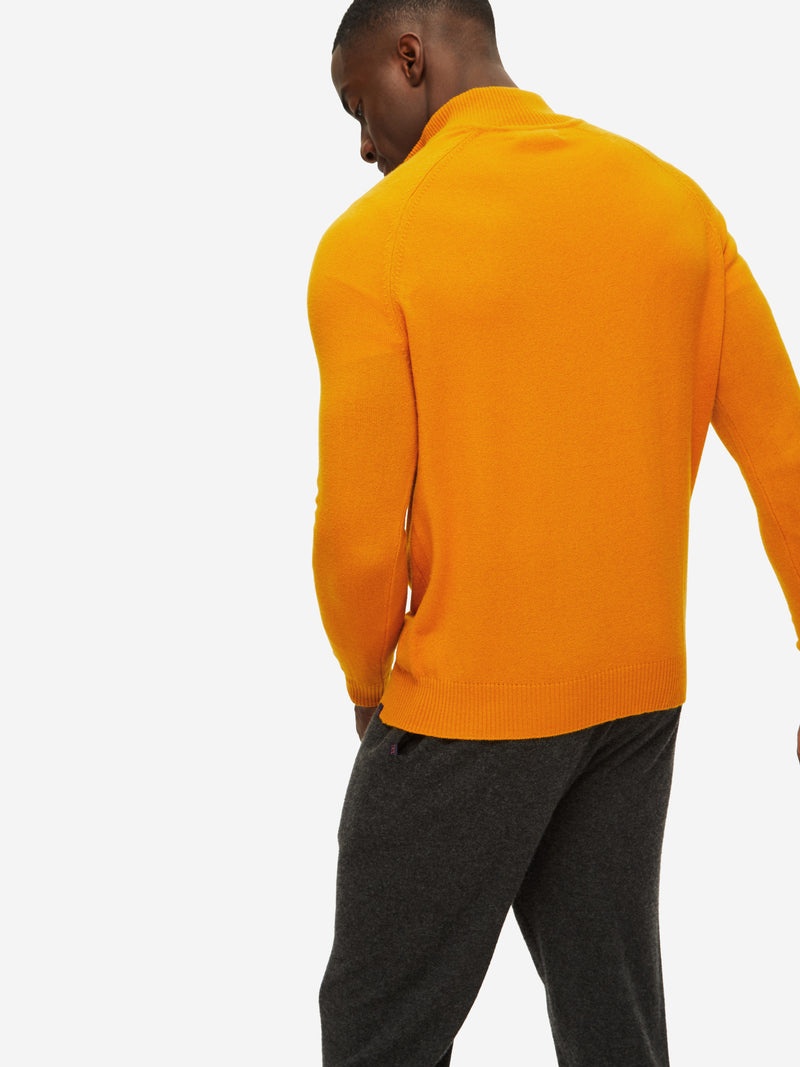 Men's Half-Zip Sweater Finley Cashmere Orange - 5