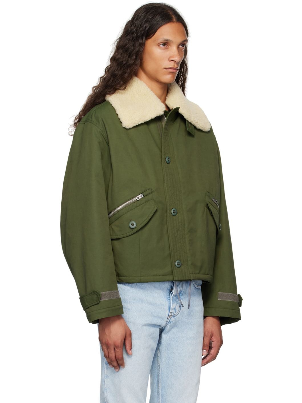 Green Kenzo Paris Army Flight Jacket - 2