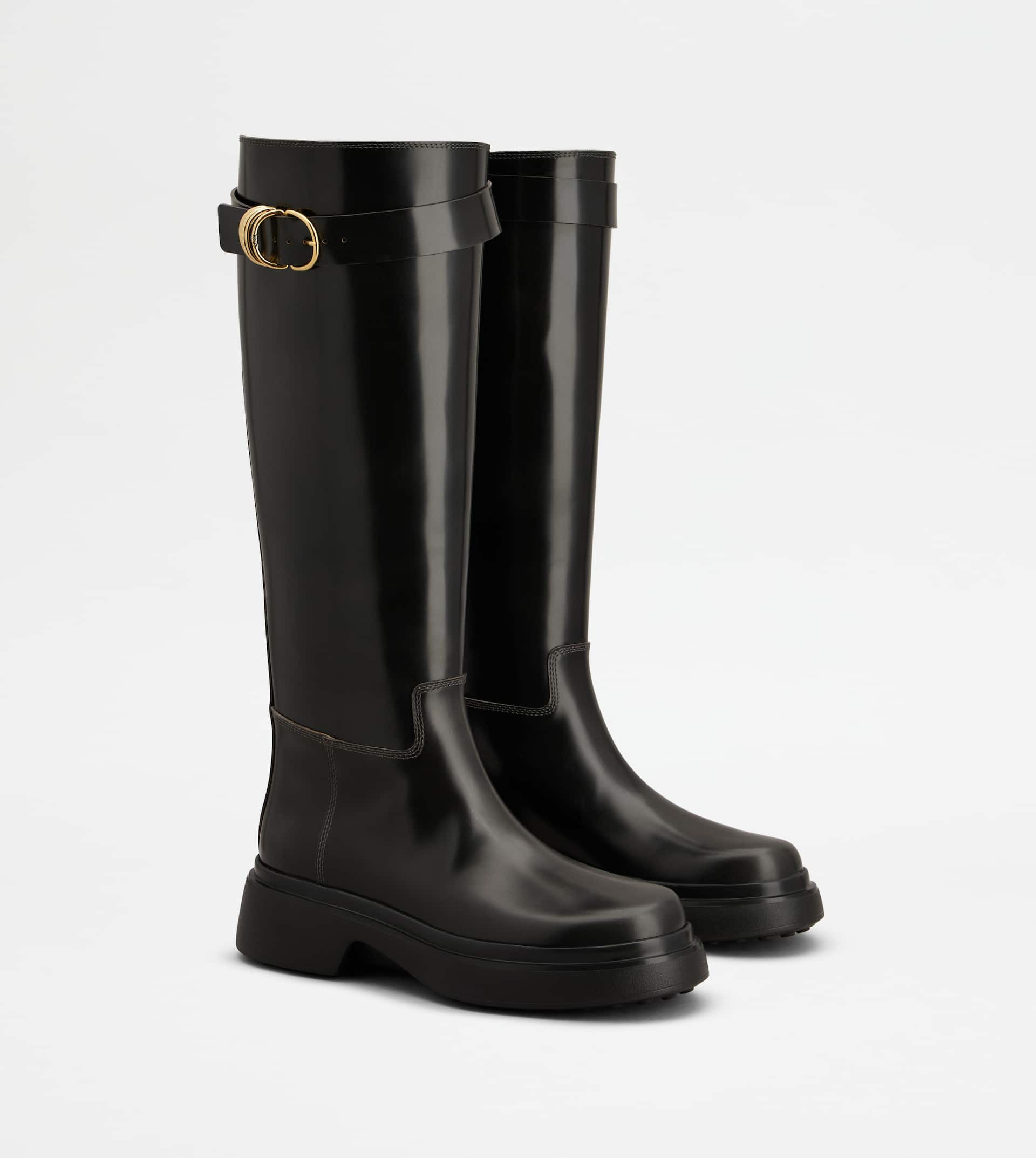BOOTS IN LEATHER - GREY - 2