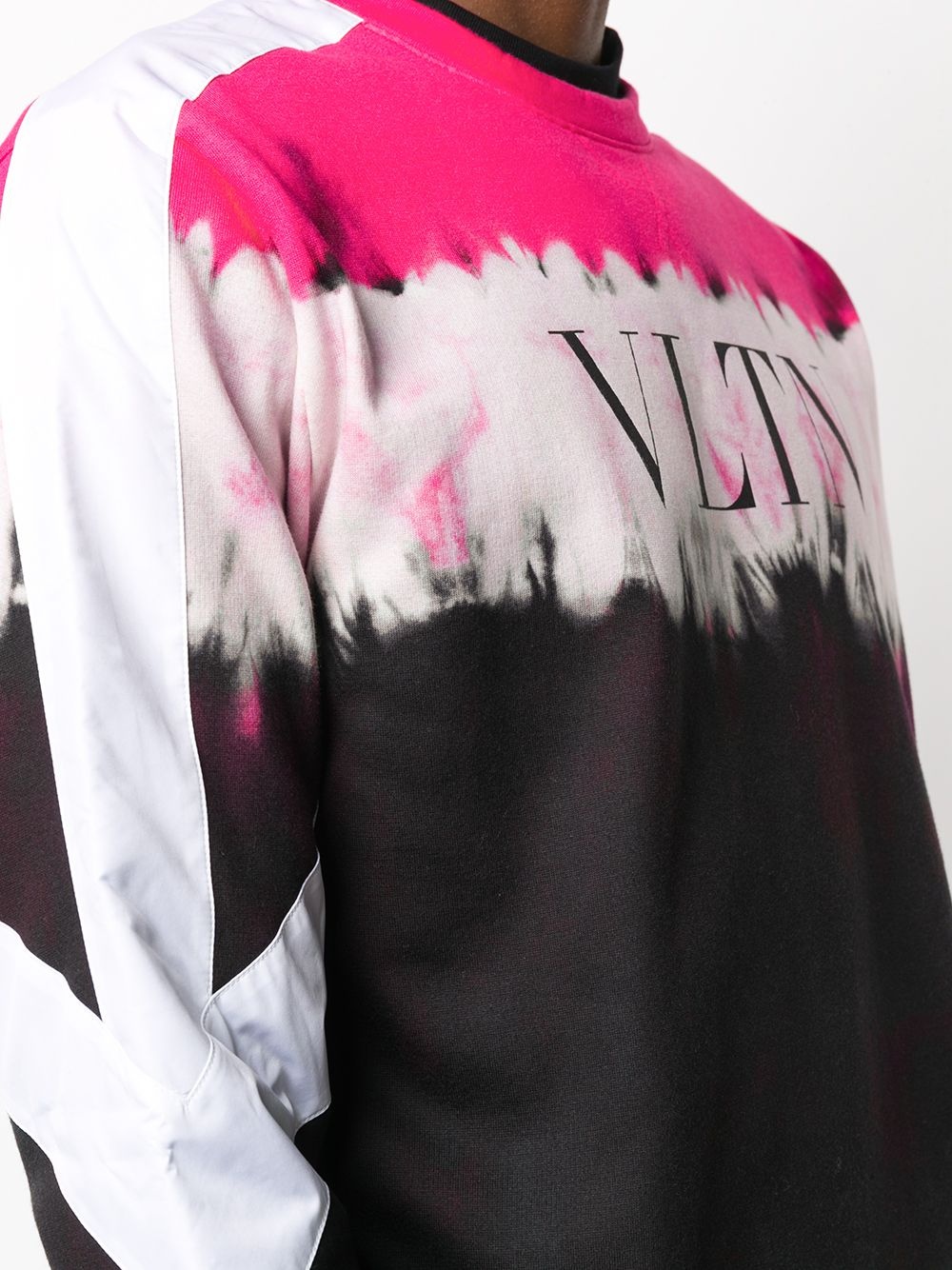 panelled VLTN logo print sweatshirt - 5