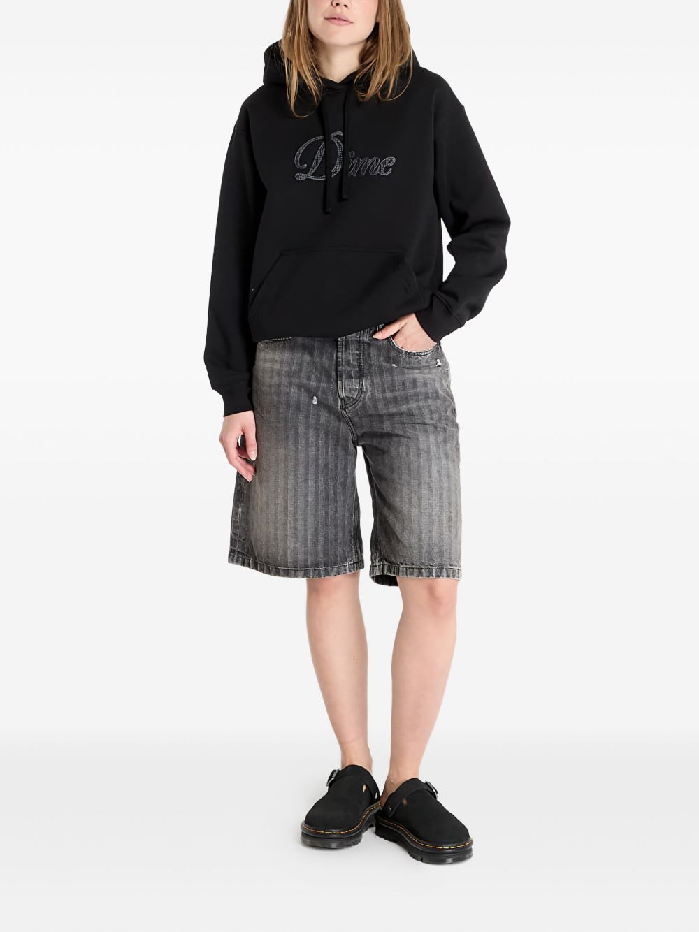 cursive logo hoodie - 2