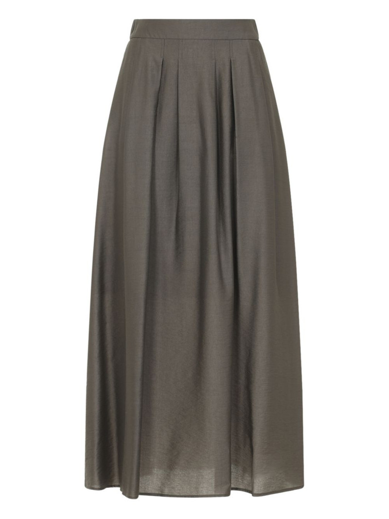 pleated-detail midi skirt 1