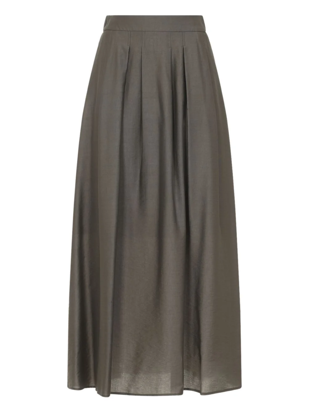 pleated-detail midi skirt - 1