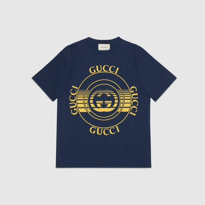 GUCCI Gucci disk print oversize T-shirt outlook