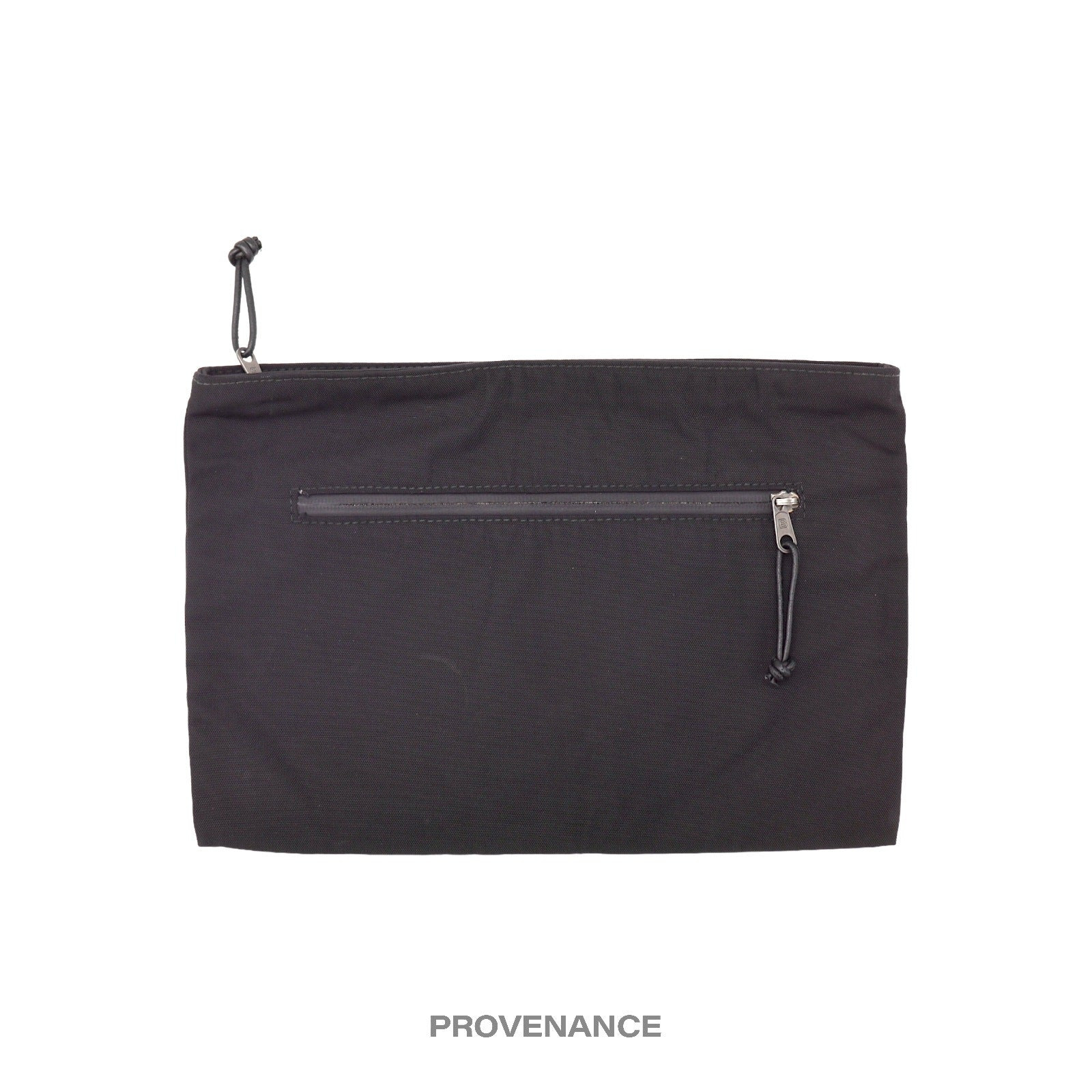 Balenciaga Campaign Logo Zip Clutch Bag - Black - 2