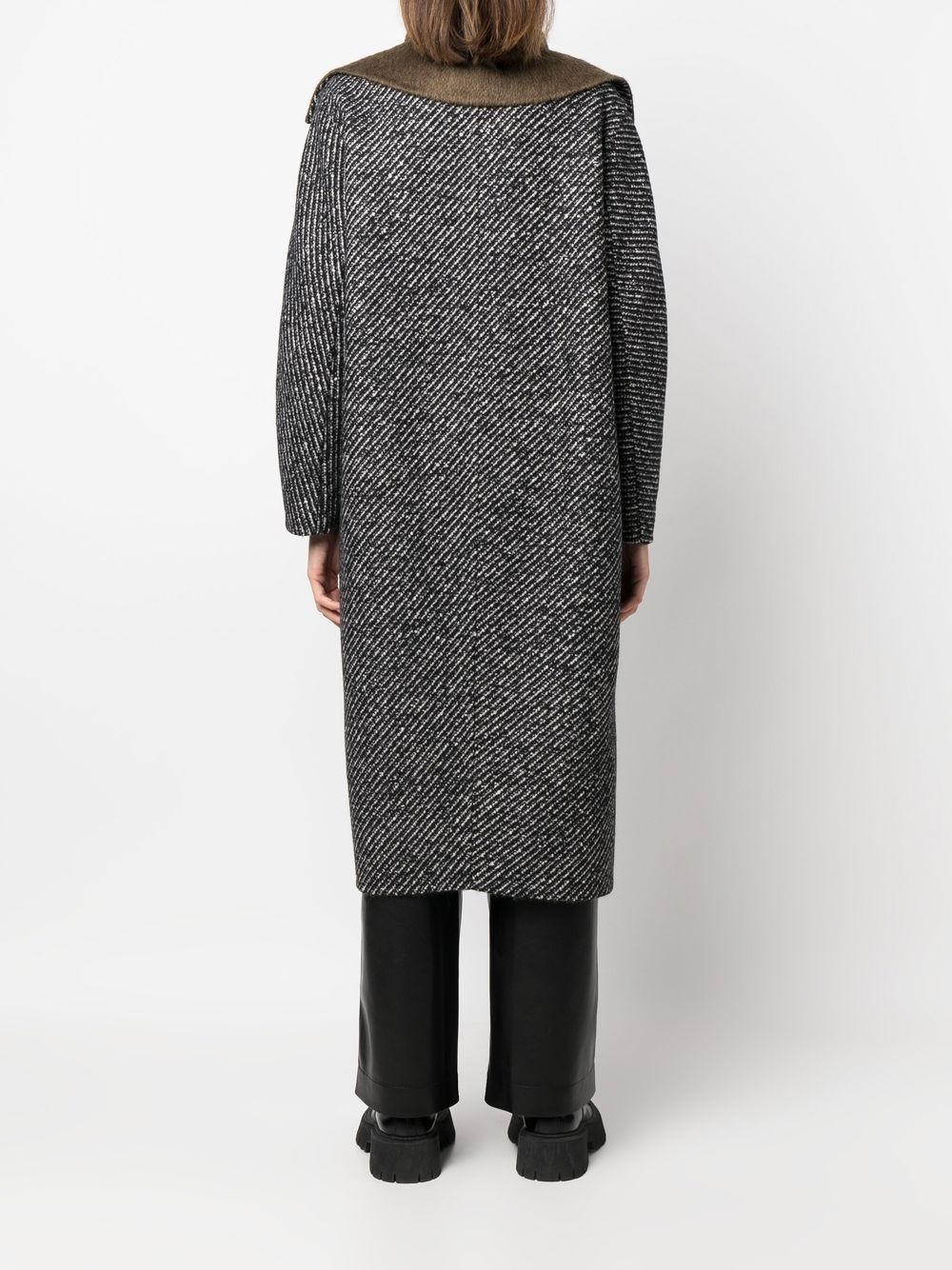 reversible belted mid-length coat - 4