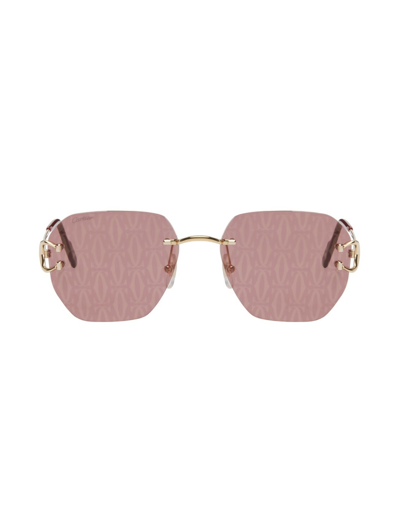 Gold 'Signature C de Cartier' Sunglasses 1