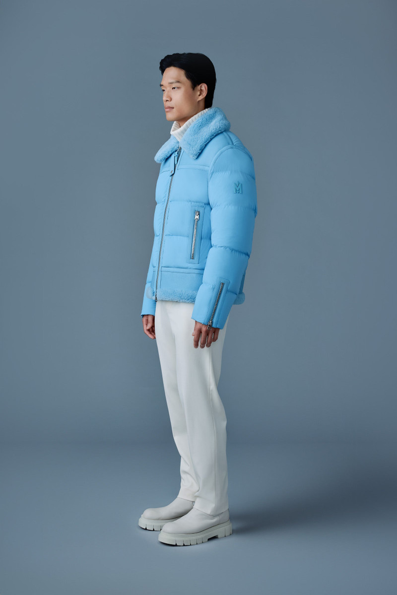 ROBERT Mixed-media shearling down jacket 3