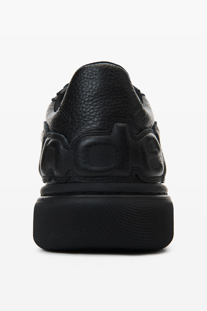 puff pebble leather sneaker with logo 4