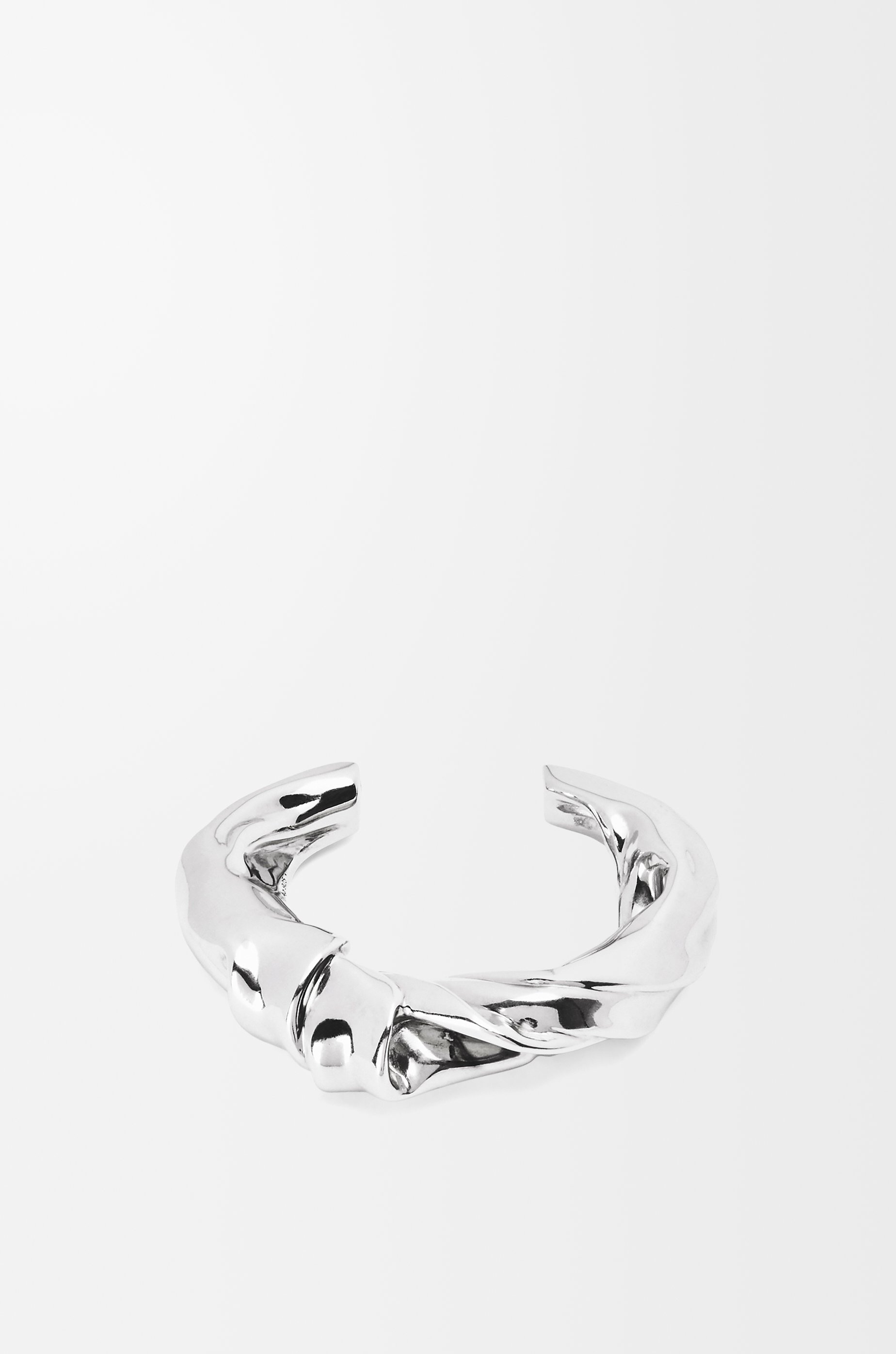 Medium nappa twist cuff in sterling silver - 1