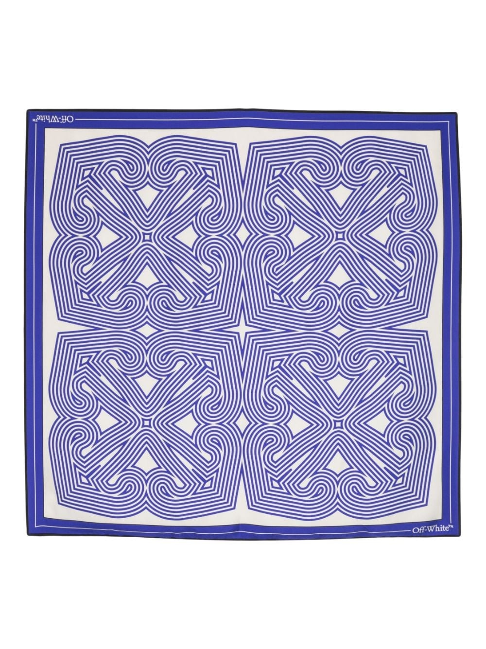 Optical Arrows-print silk scarf - 1