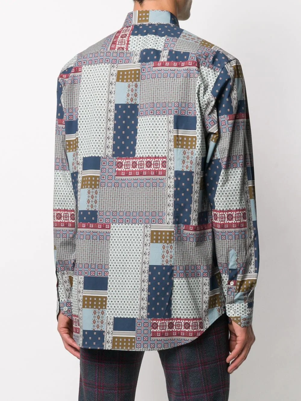 patchwork shirt - 4