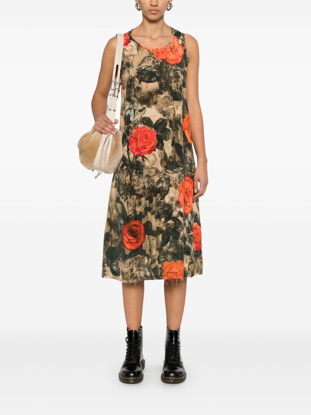 floral-print midi dress - 2