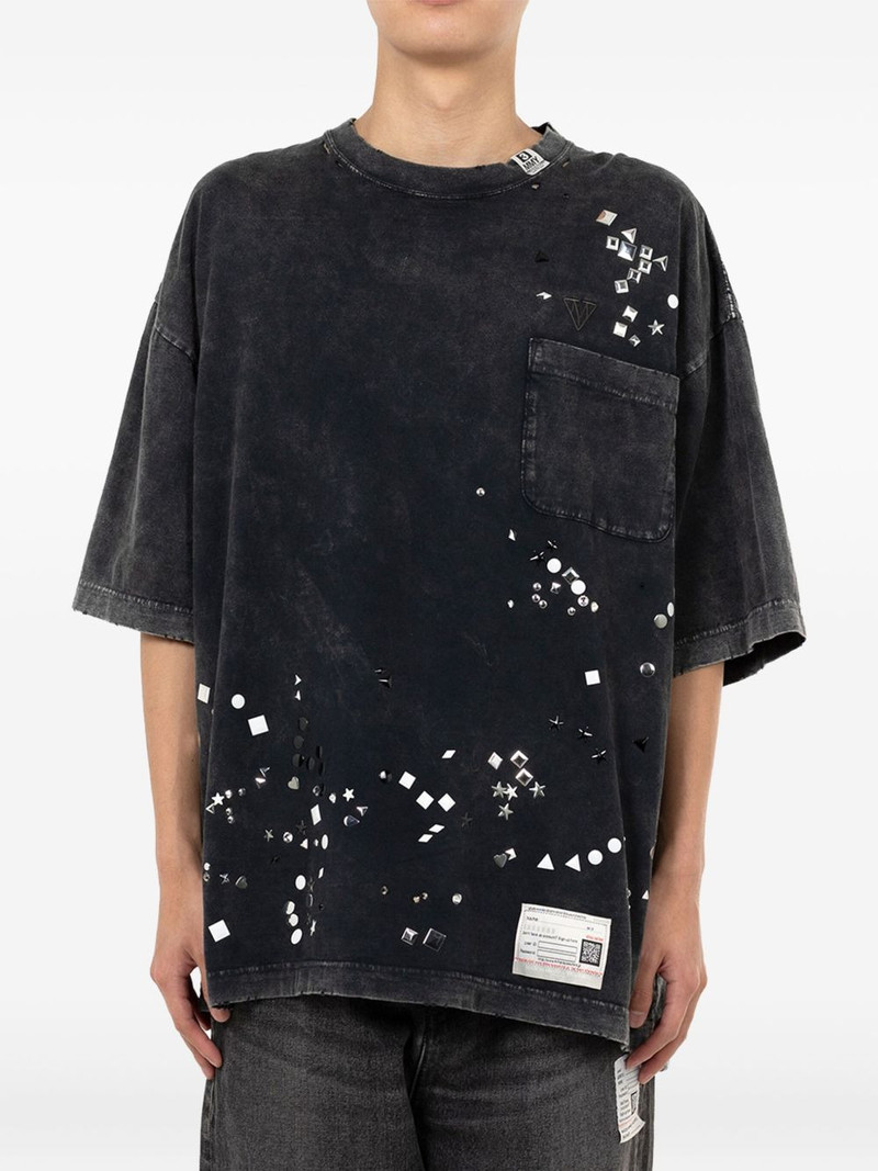 Maison MIHARAYASUHIRO crystal-embellished pocket T-shirt outlook