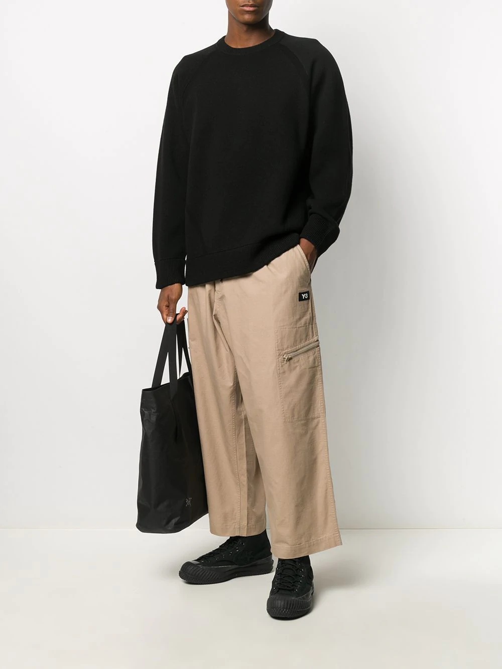 drawstring-waist cropped trousers - 2