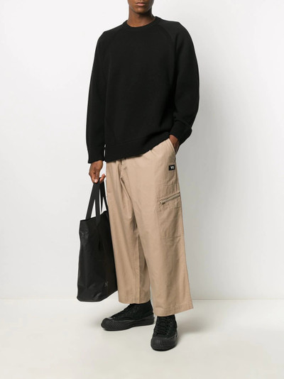 Y-3 drawstring-waist cropped trousers outlook