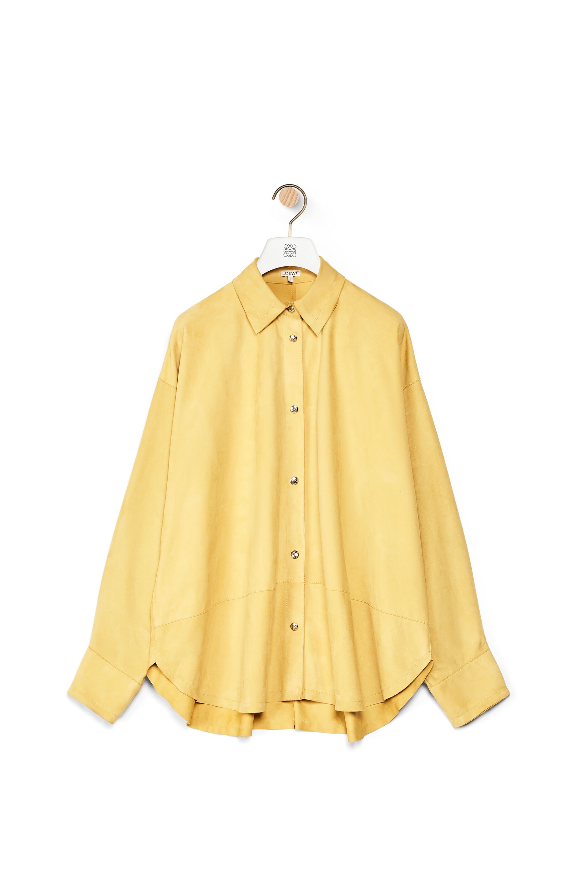 Oversize shirt in suede - 1