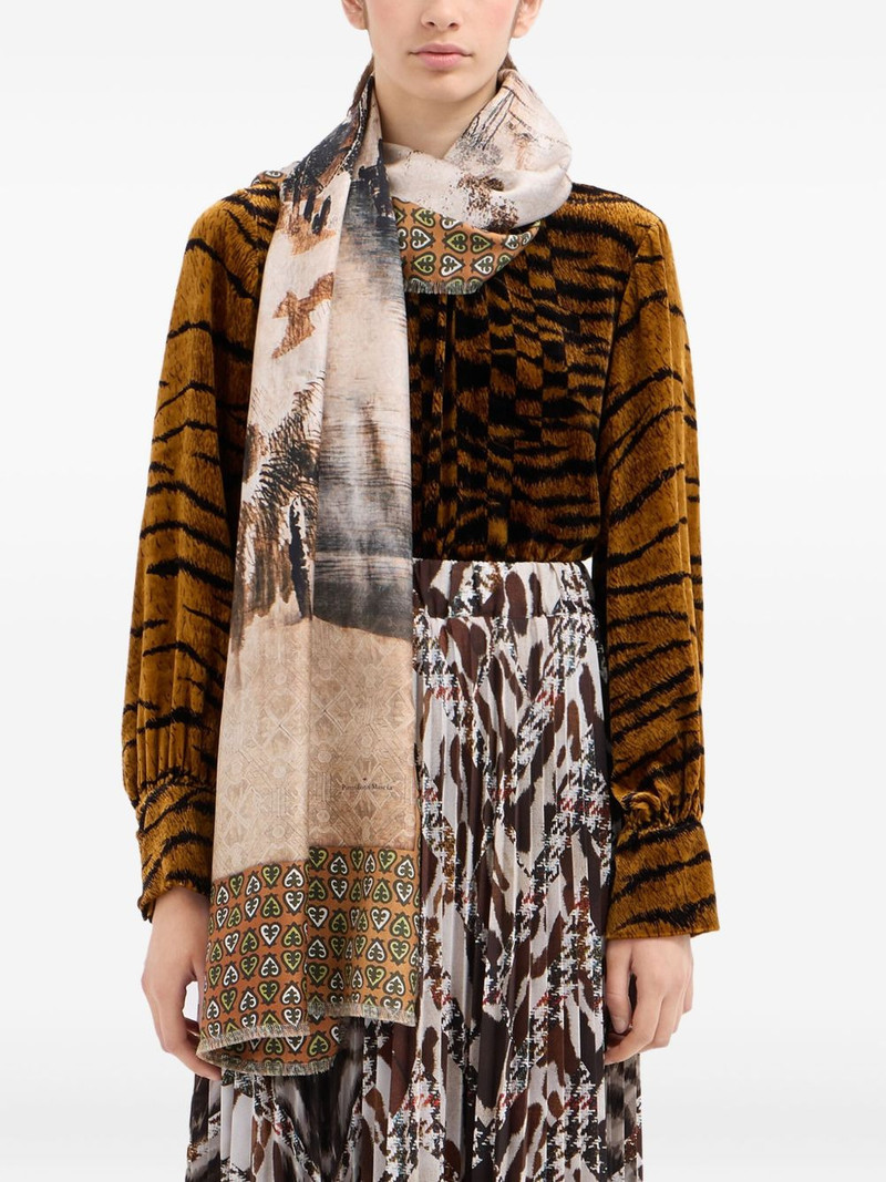 Pierre-Louis Mascia landscape-print scarf outlook