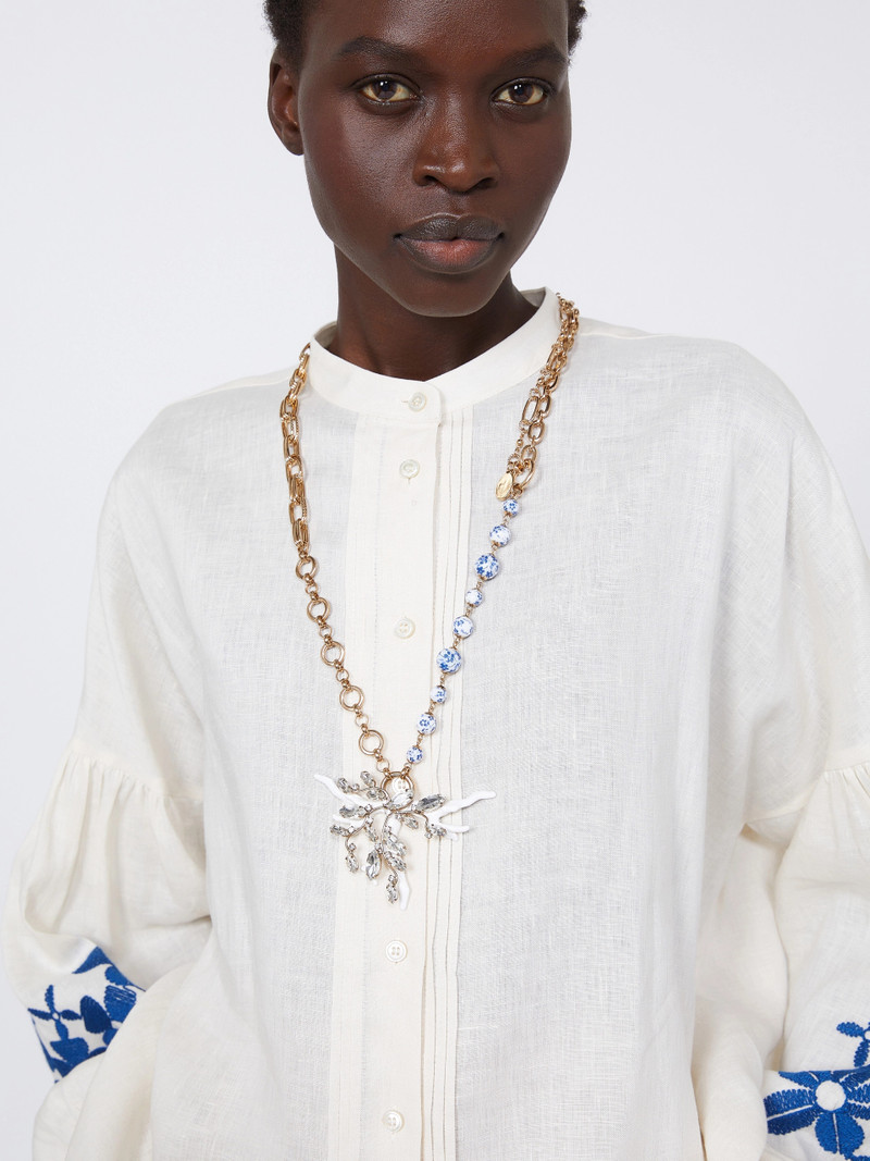 STADIO Metallic and ceramic chain necklace - GOLD 5