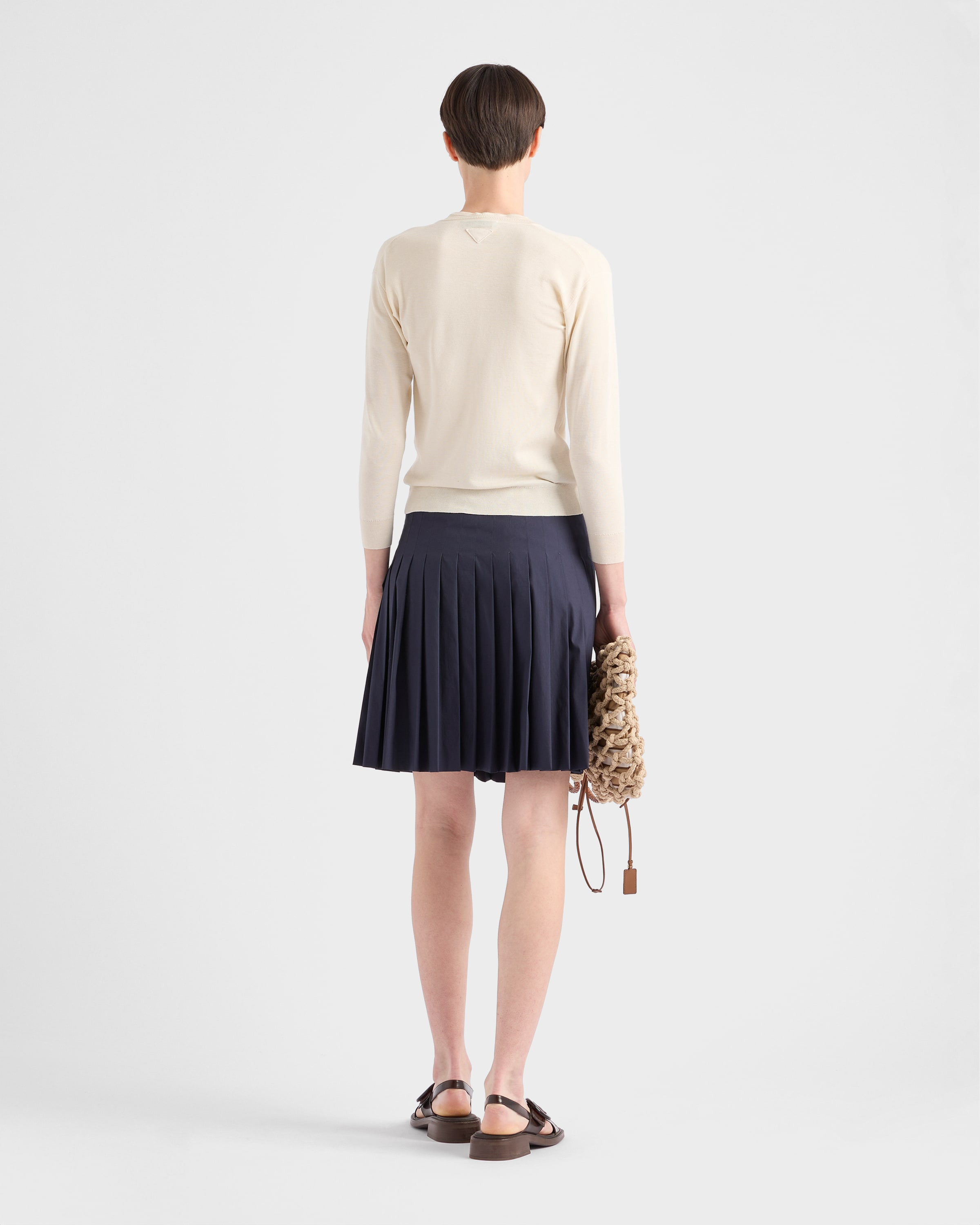 Cotton and silk knit cardigan - 5