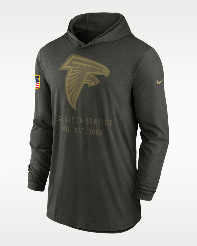 Atlanta Falcons Salute to Service Sideline Men’s Nike Dri-FIT NFL Long-Sleeve Hooded Top 1