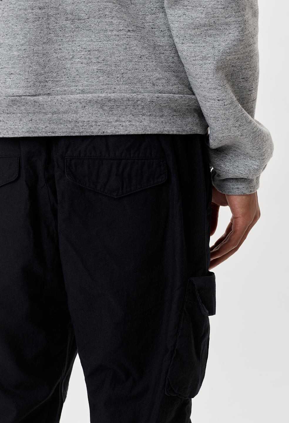 BACK SATEEN CARGO PANTS - 8