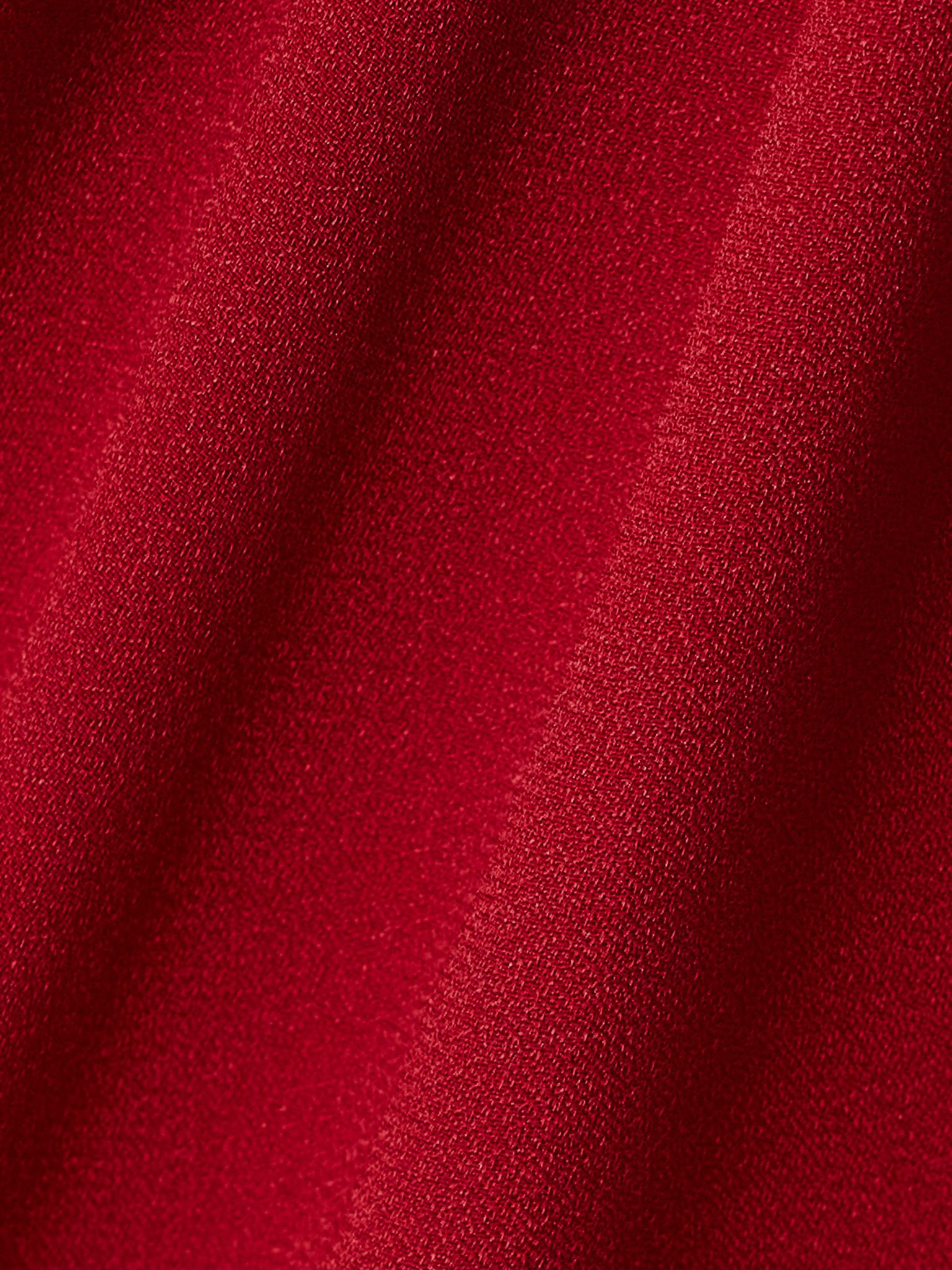 Draped crepe de chine maxi dress Red - 4