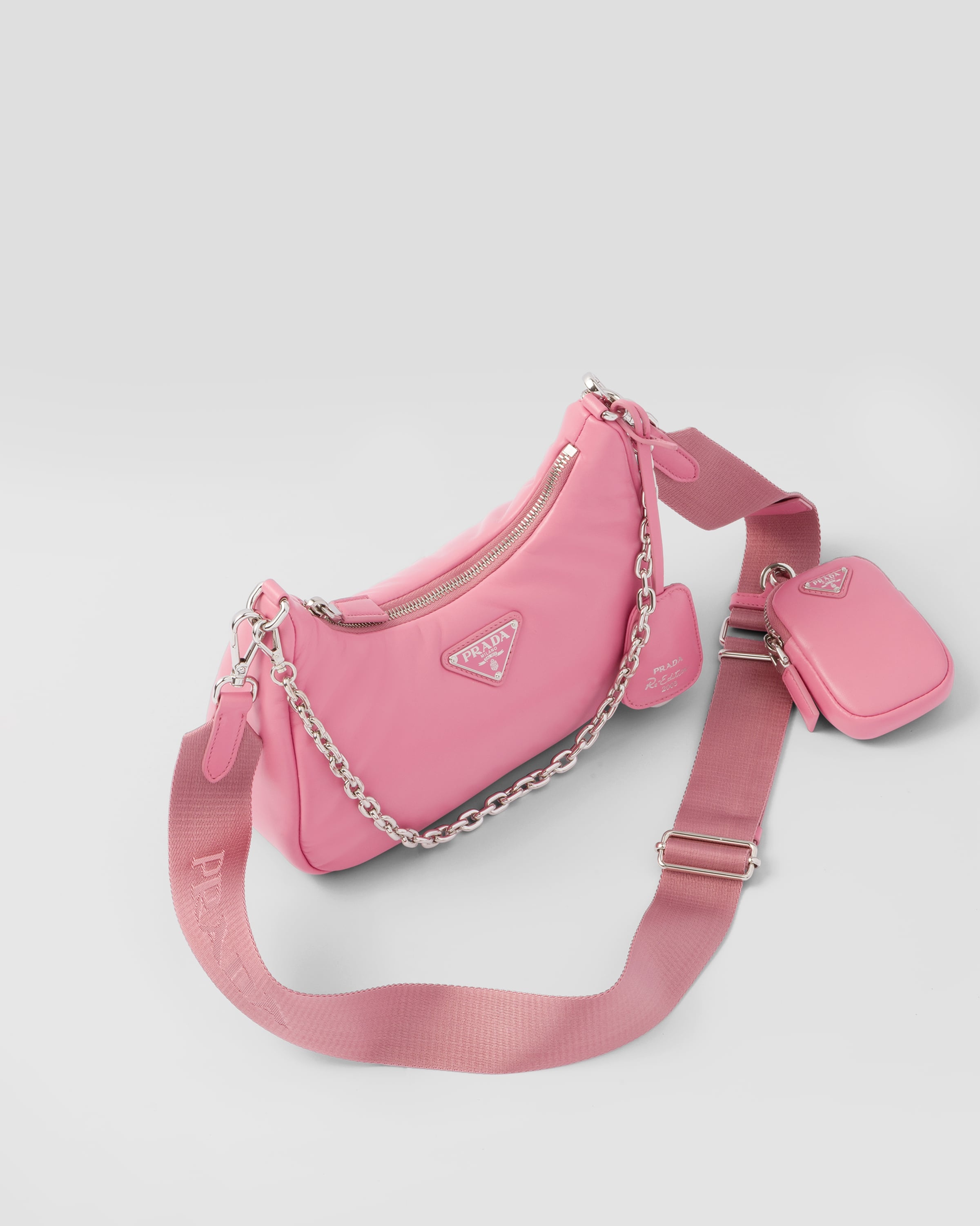 Buy Prada Re-edition 2005 Padded Leather Shoulder Bag - Pink At 15% Off