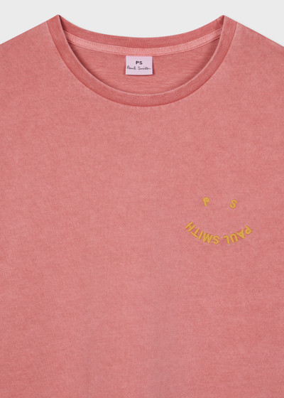 Paul Smith Women's Raspberry Acid Wash PS 'Happy' T-Shirt outlook