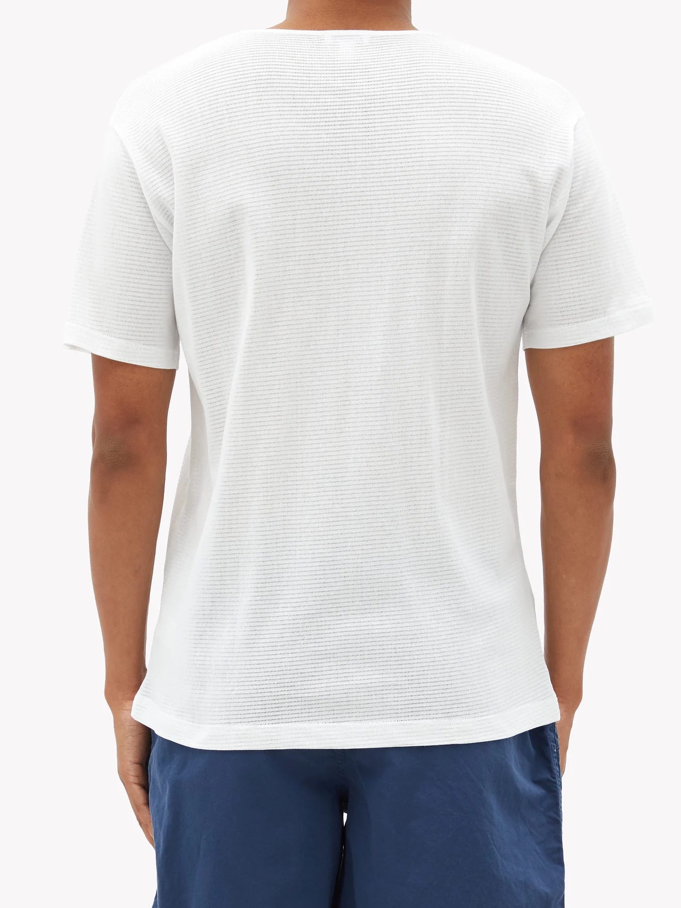 V-neck cellular-cotton T-shirt - 5