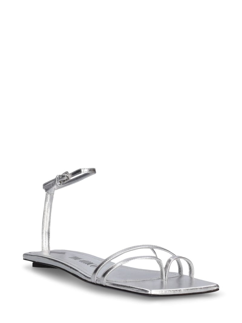 5mm Isla metallic leather flat shoes - 3