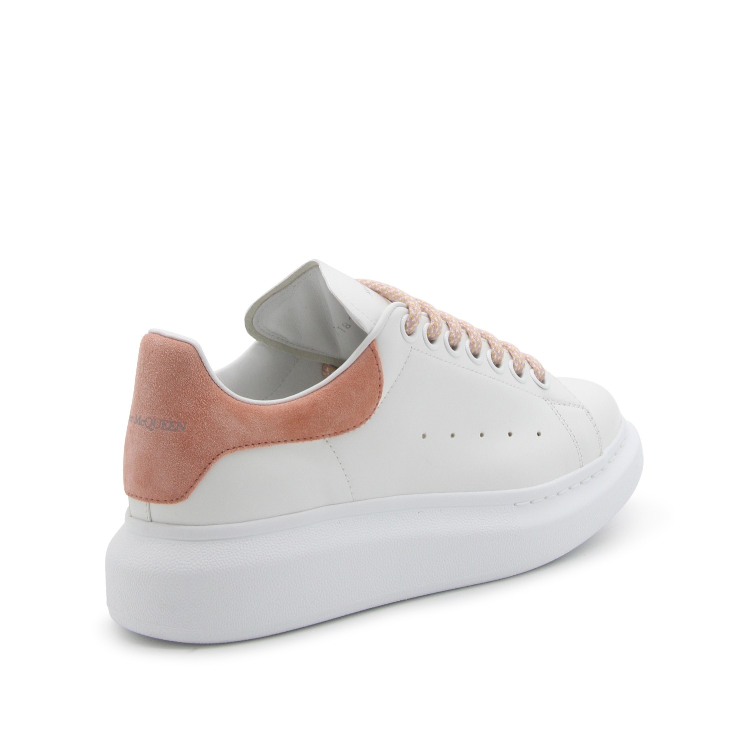 WHITE LEATHER AND PINK SUEDE OVERSIZED SNEAKERS - 3