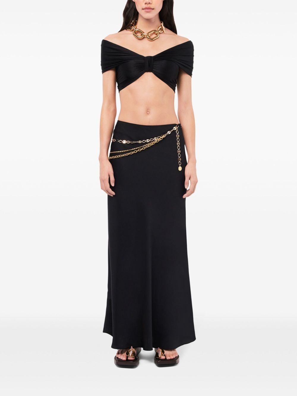 chain-detail maxi skirt - 2