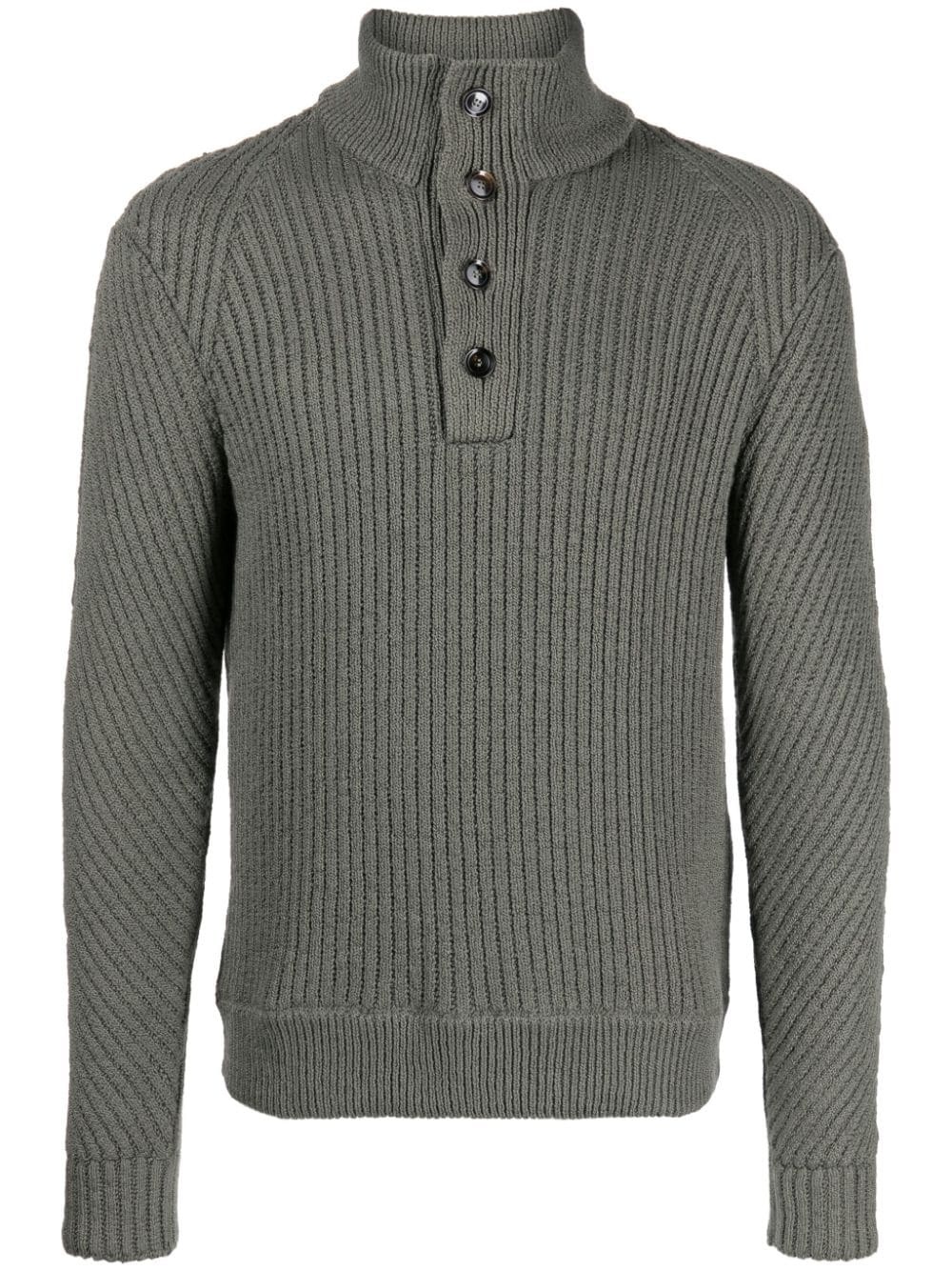 CHUNKY RIBBED COTTON JUMPER - 1