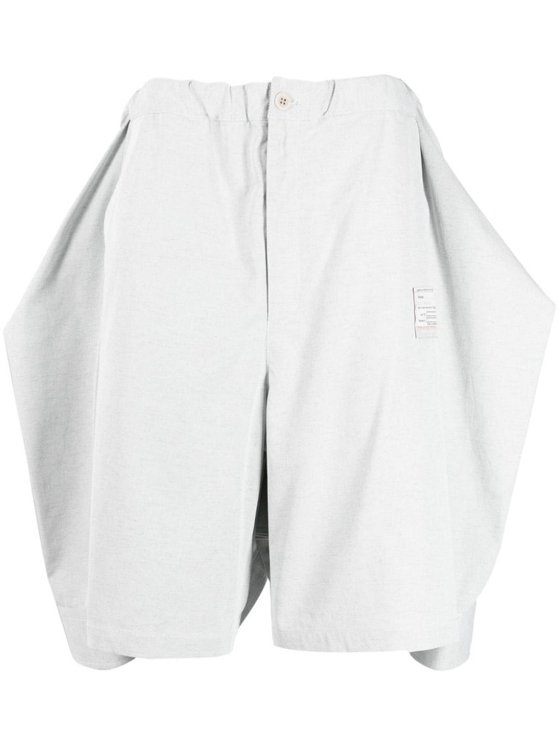 deconstructed combo cotton shorts 1