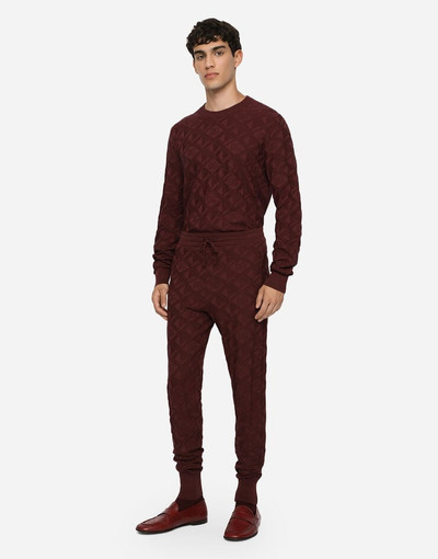 Dolce & Gabbana 3D silk jacquard round-neck sweater outlook