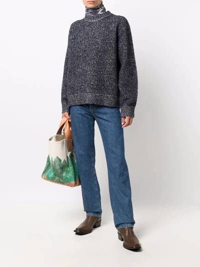 Acne Studios melange-effect knitted sweater outlook