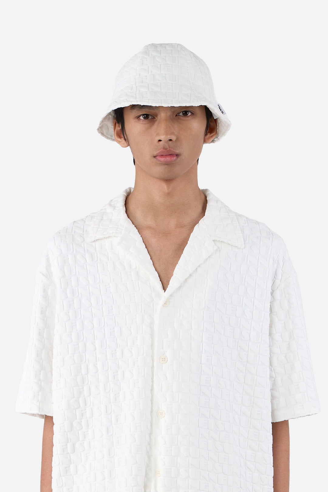 ALLOVER LOGO BUCKET HAT / white - 3