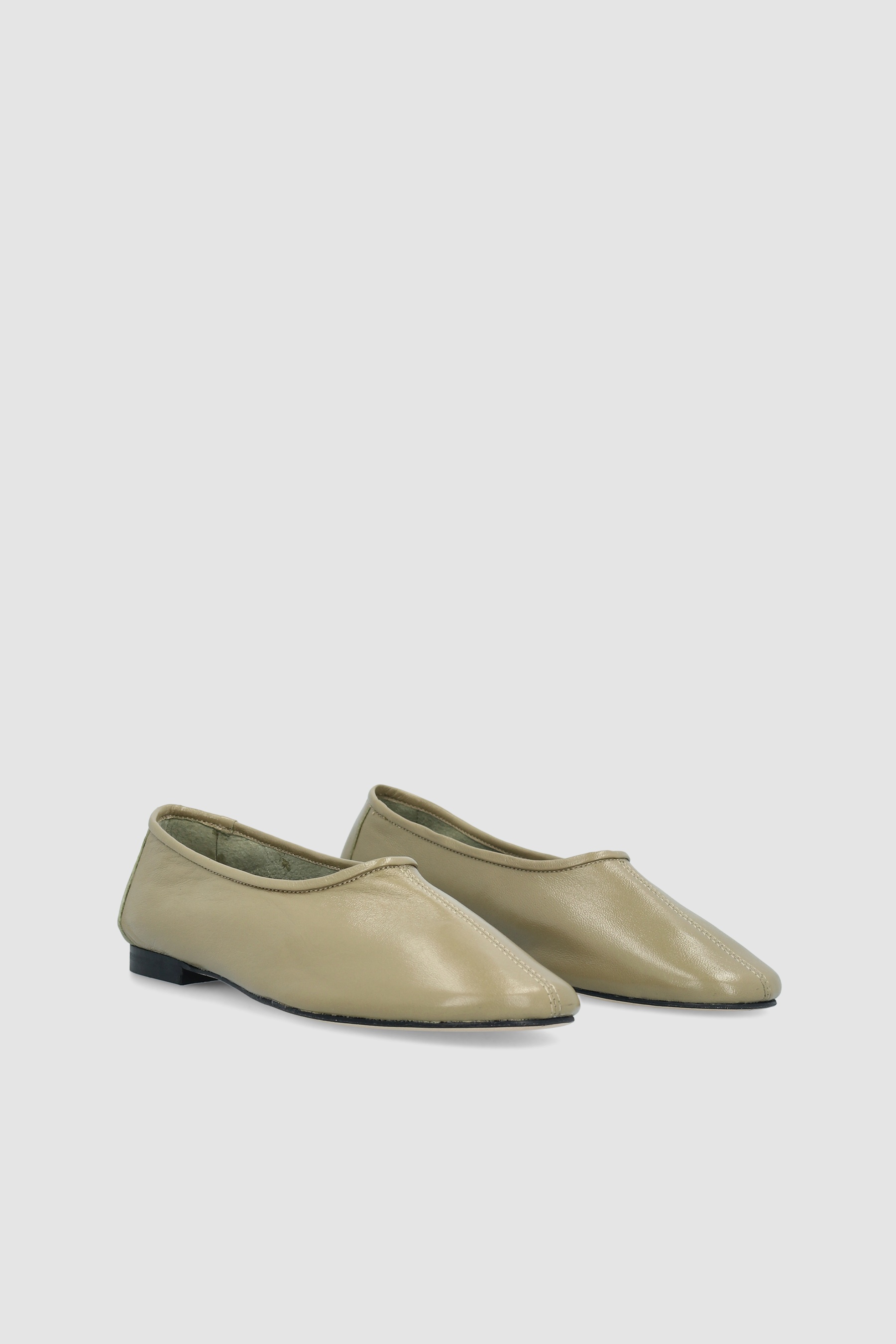 PRUDENCE MANGROVE GLOSSED NAPPA LEATHER BALLET FLAT - 2