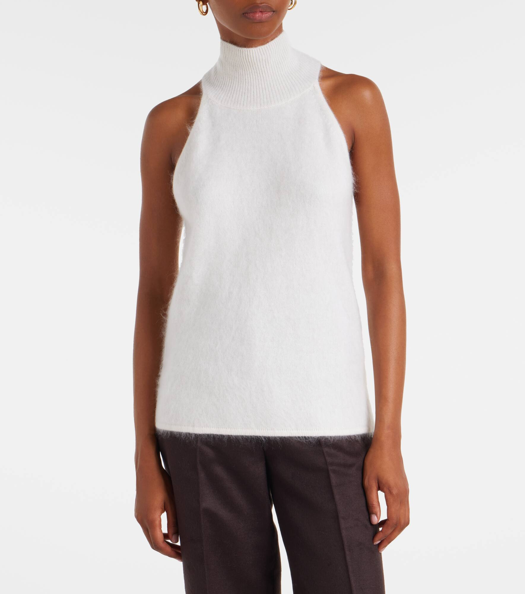 Leya knitted cashmere tank top - 6