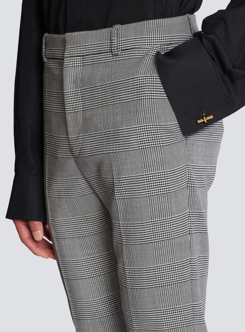 Darted trousers in Prince of Wales wool 7