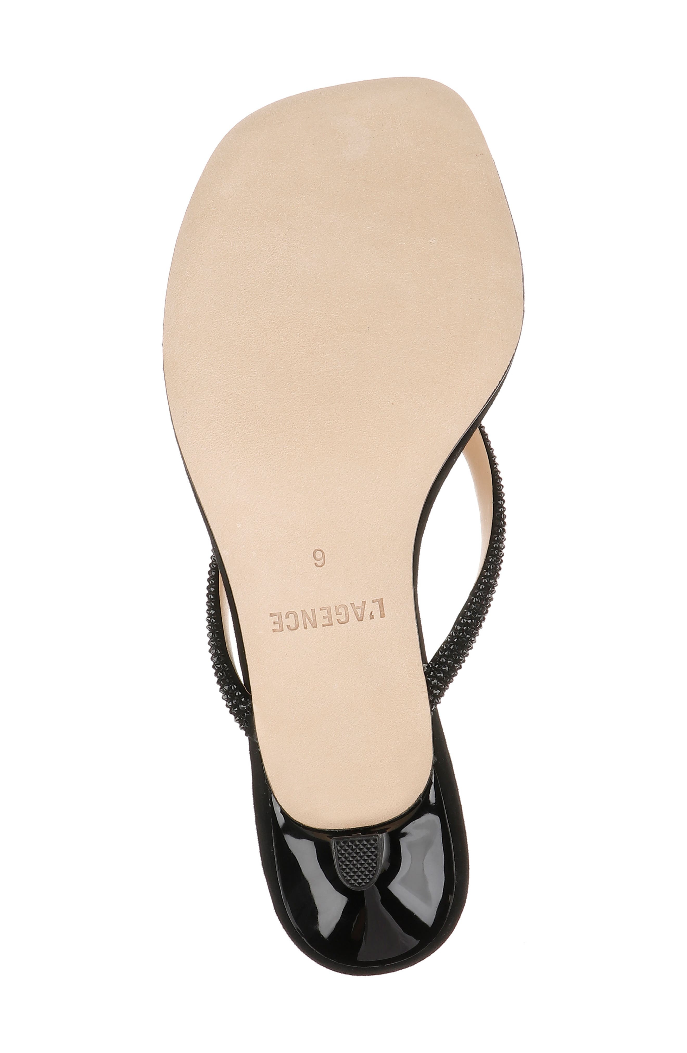 L'AGENCE Hortense Kitten Heel Sandal in Black Suede at Nordstrom - 6