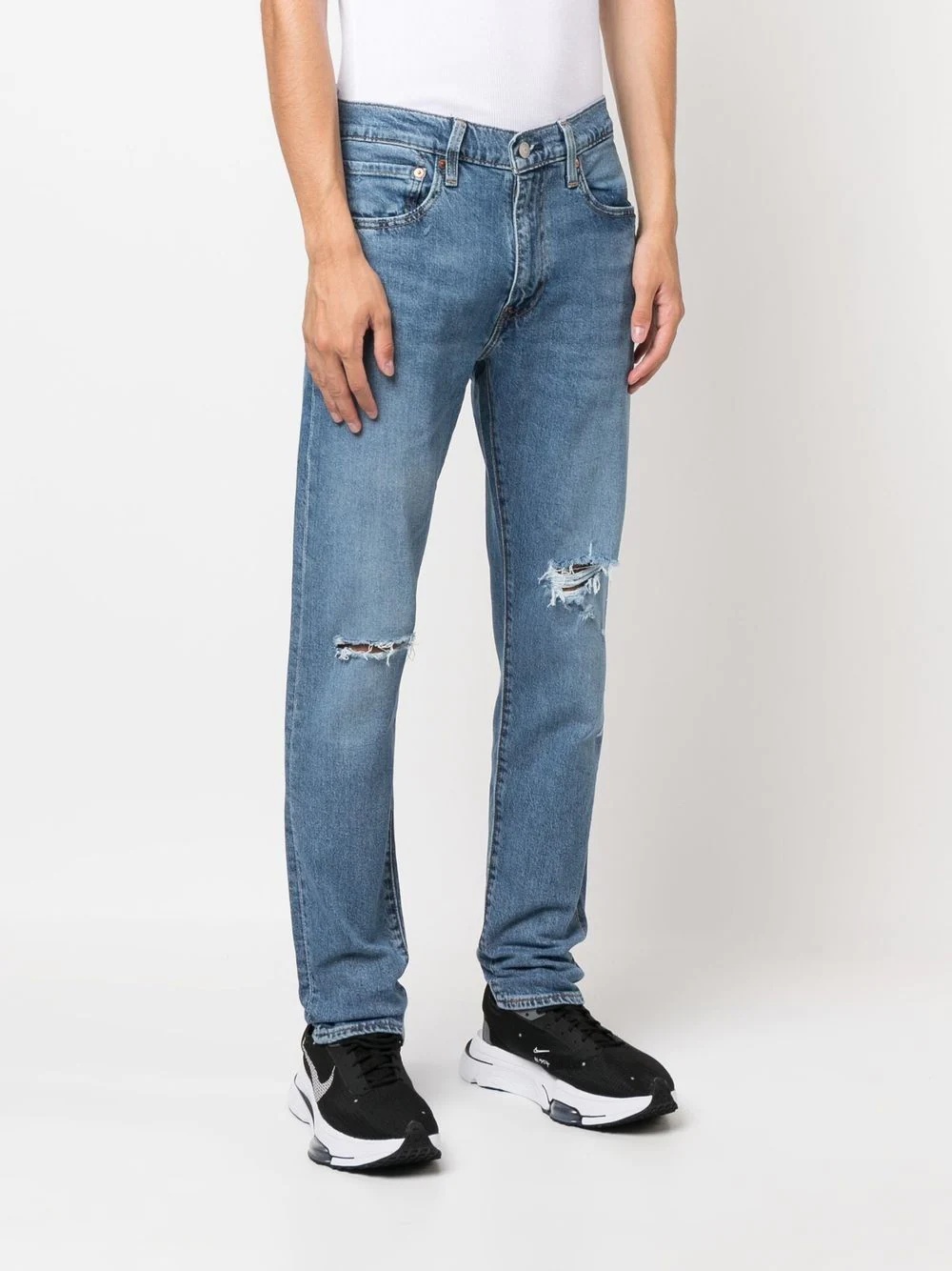 distressed-effect slim-fit jeans - 3