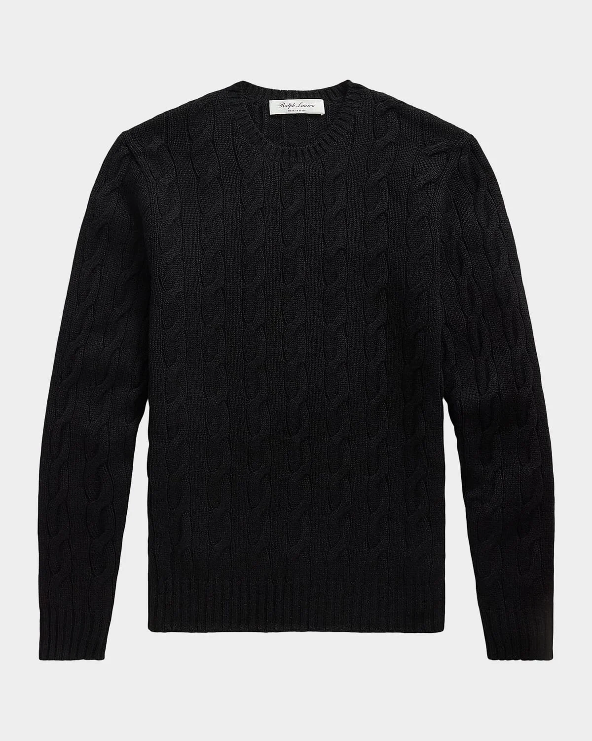 Men's Cashmere Cable Crewneck Sweater - 1