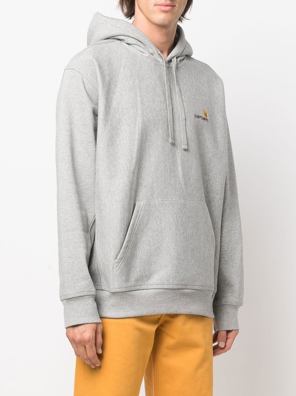 embroidered-logo cotton hoodie - 3
