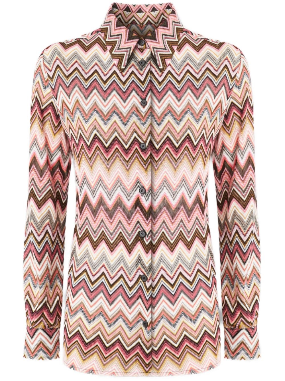 zigzag-woven shirt - 1
